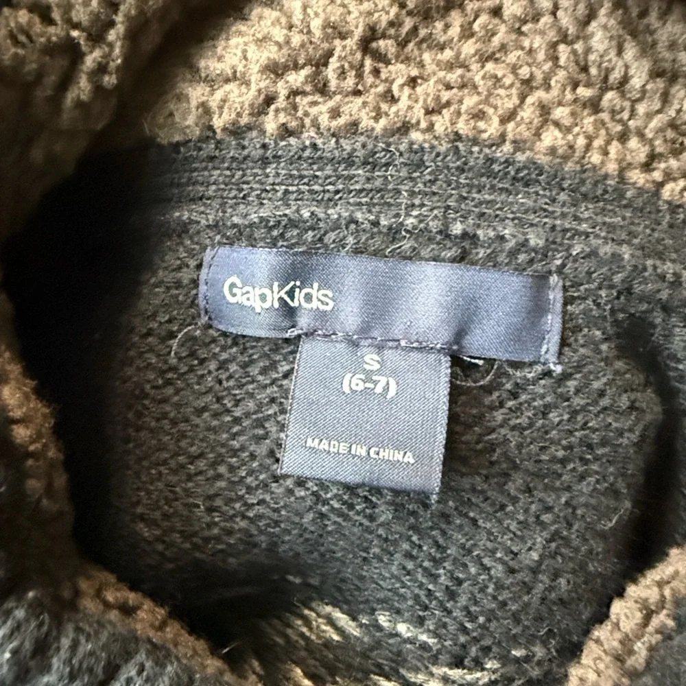 GAP Kids mock neck half zip sweater boys small motorcycle biker Kidcore winter